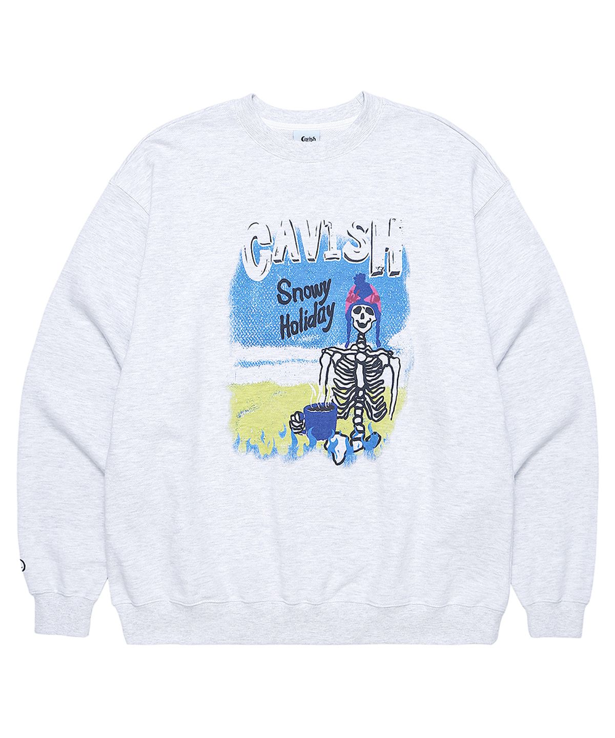 카비시(CAVISH) SNOWY HOLIDAY SWEATSHIRT LIGHT GREY(CV2CFUM465A)