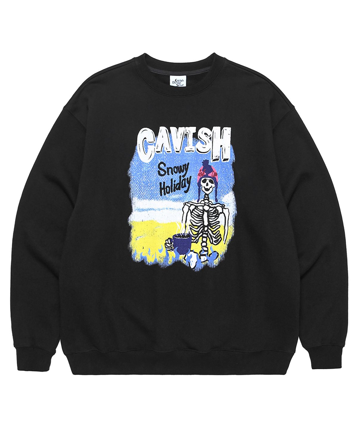 카비시(CAVISH) SNOWY HOLIDAY SWEATSHIRT BLACK(CV2CFUM465A)
