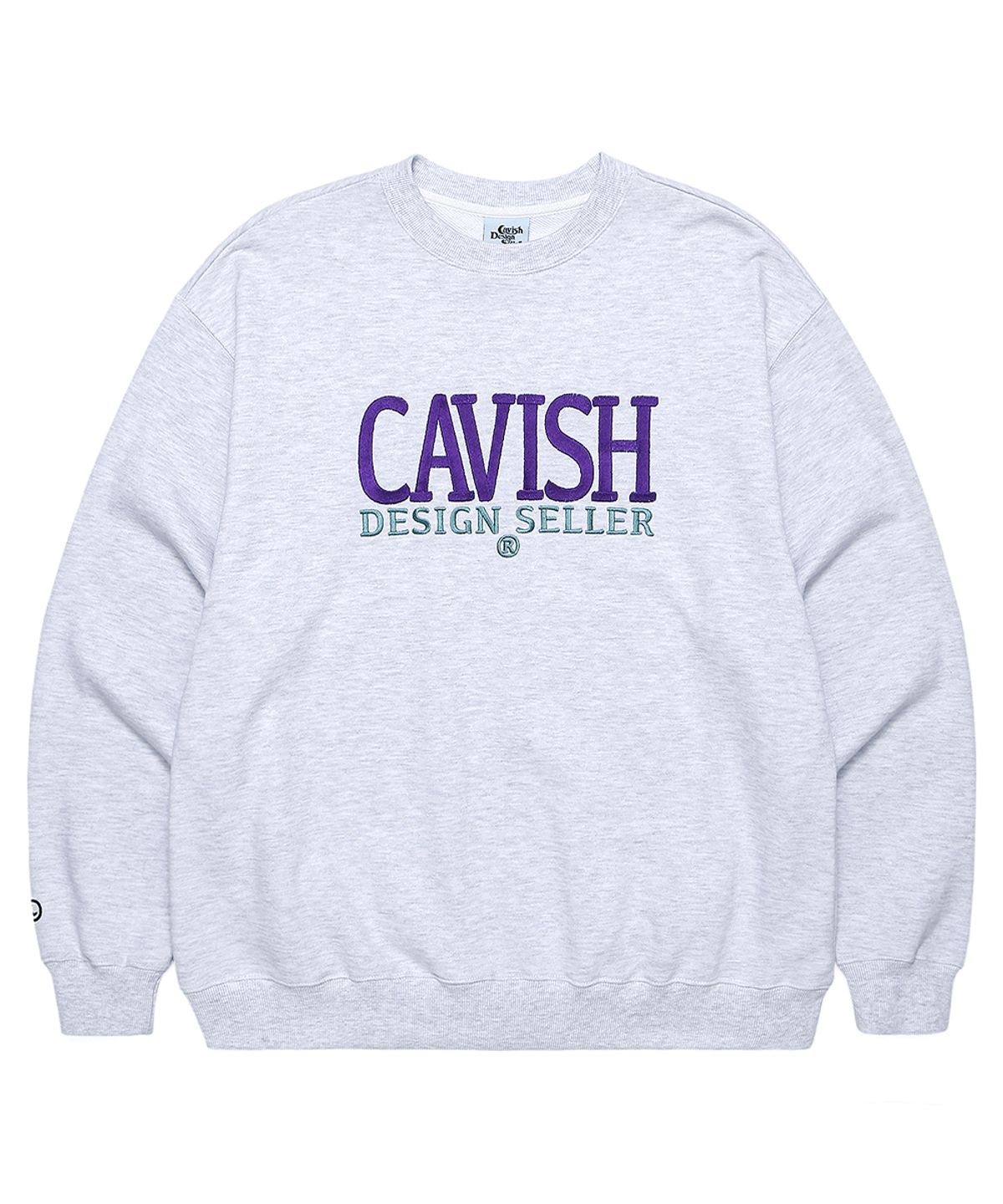 카비시(CAVISH) SERIF EMB SWEATSHIRT LIGHT GREY(CV2CFUM470A)