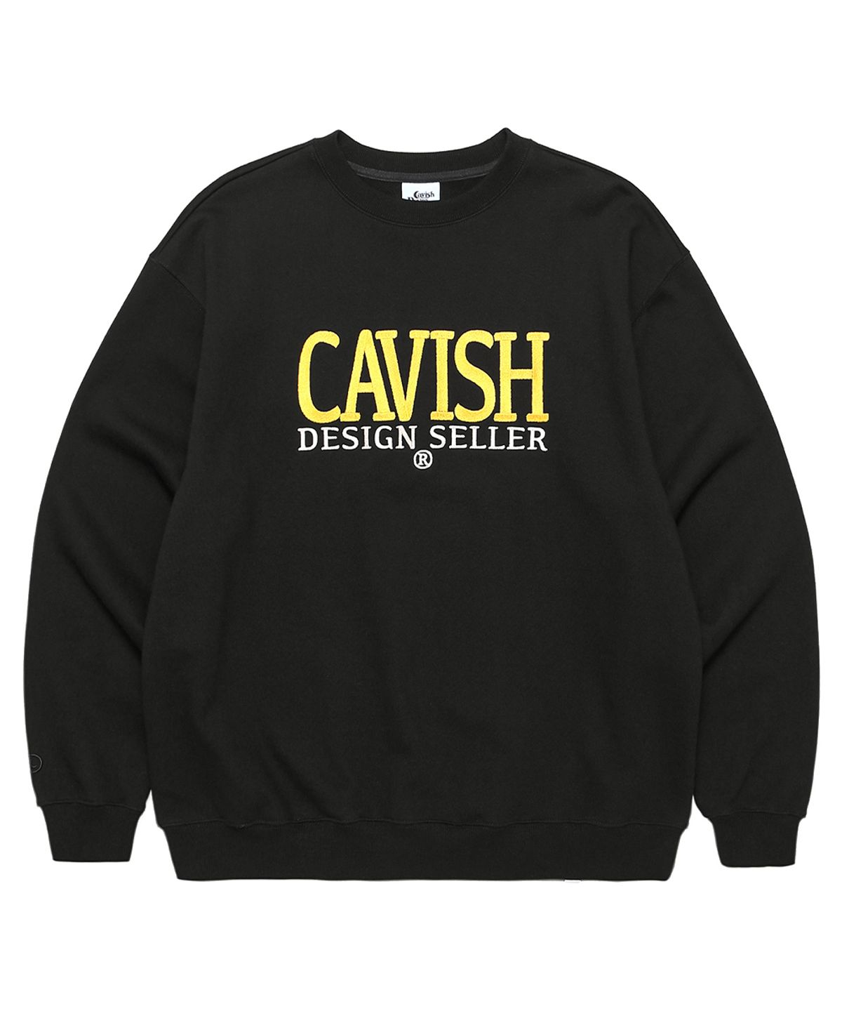 카비시(CAVISH) SERIF EMB SWEATSHIRT BLACK(CV2CFUM470A)