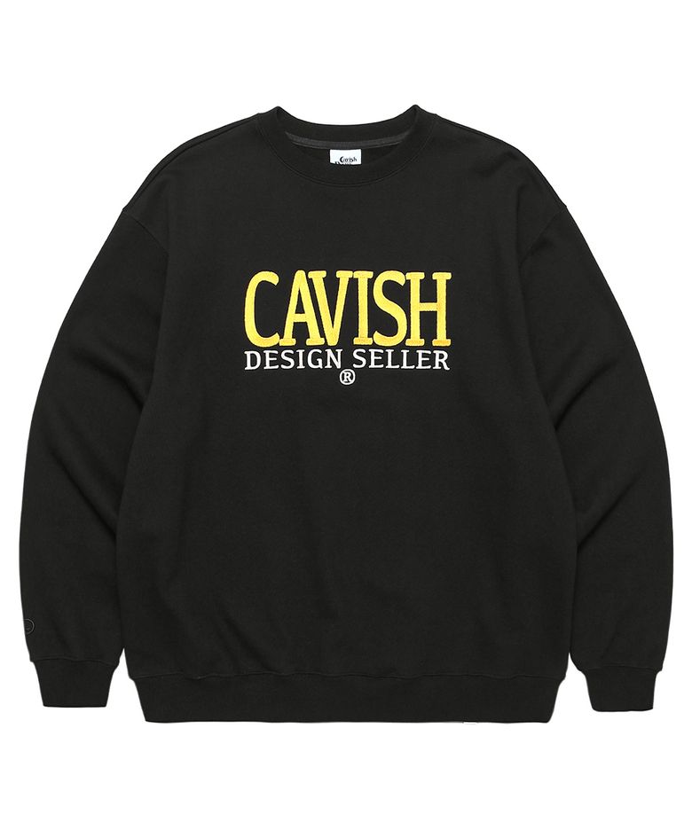 SERIF EMB SWEATSHIRT BLACK(CV2CFUM470A)