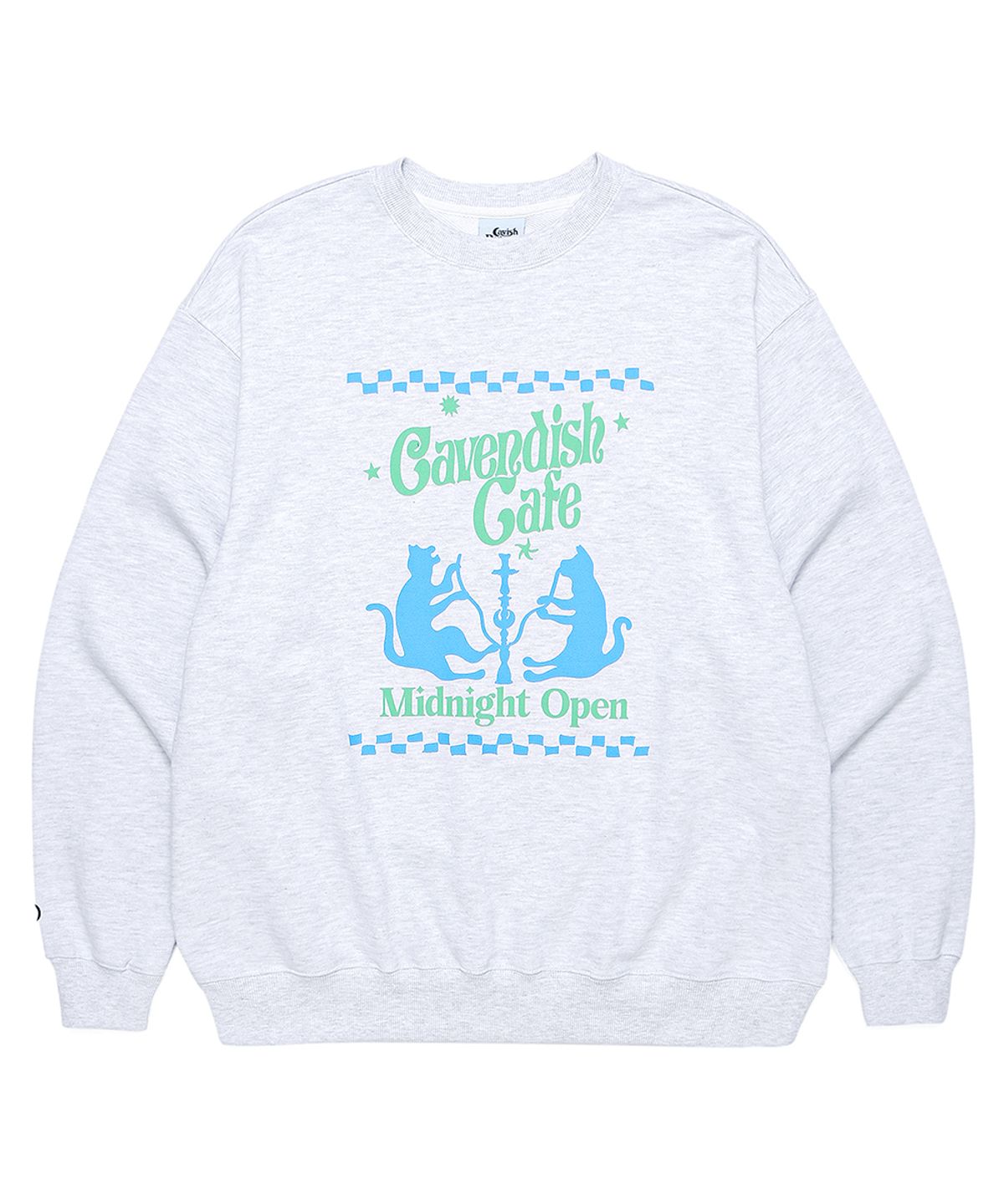 카비시(CAVISH) CAVENDISH CAFE SWEATSHIRT LIGHT GREY(CV2CFUM464A)