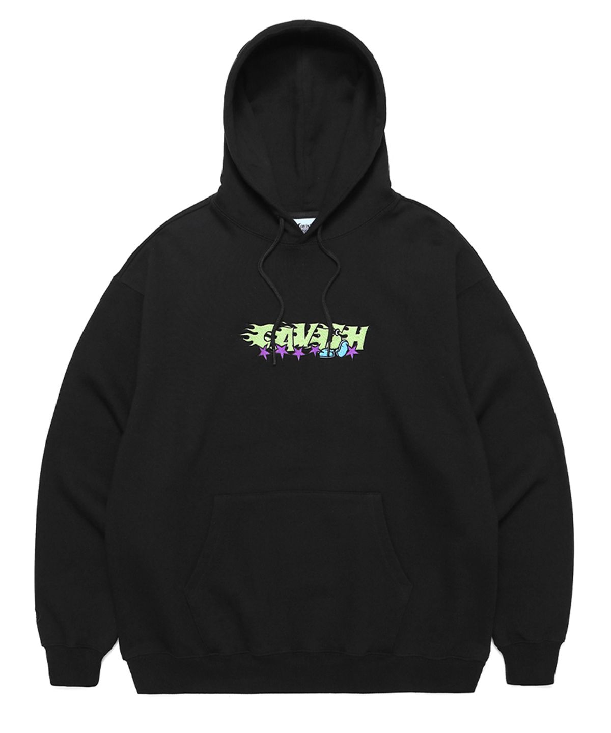 카비시(CAVISH) FLAME LOGO HOODIE BLACK(CV2CFUM410A)