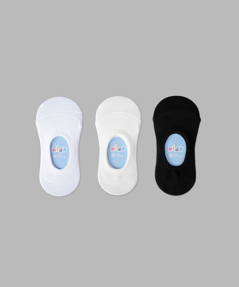 [5PACK] 1507 키즈 히든 삭스 - 화이트/스노우화이트/블랙