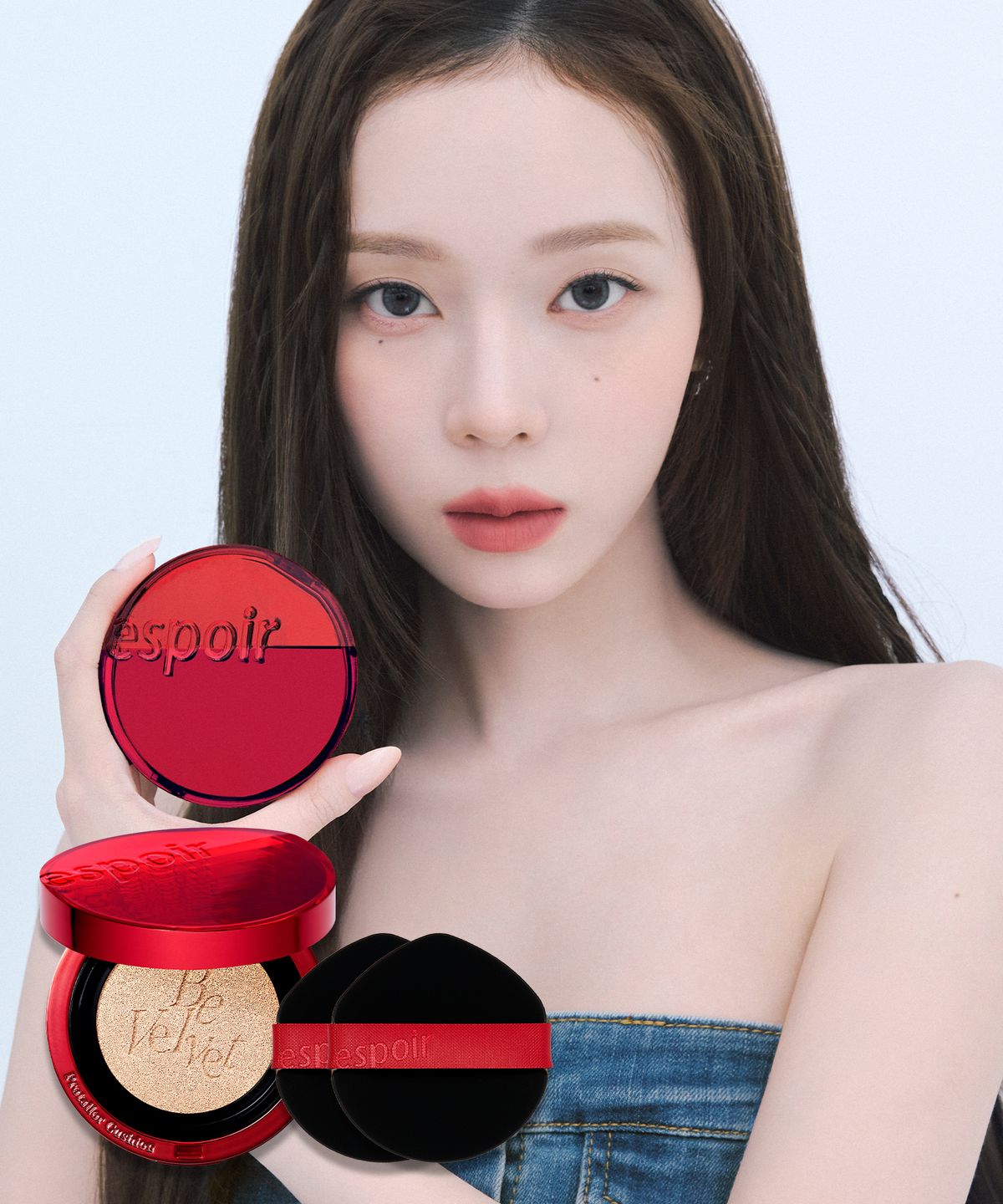 에스쁘아(ESPOIR) 프로 테일러 비벨벳 커버 쿠션 뉴클래스 단품기획 (+퍼프1매)
