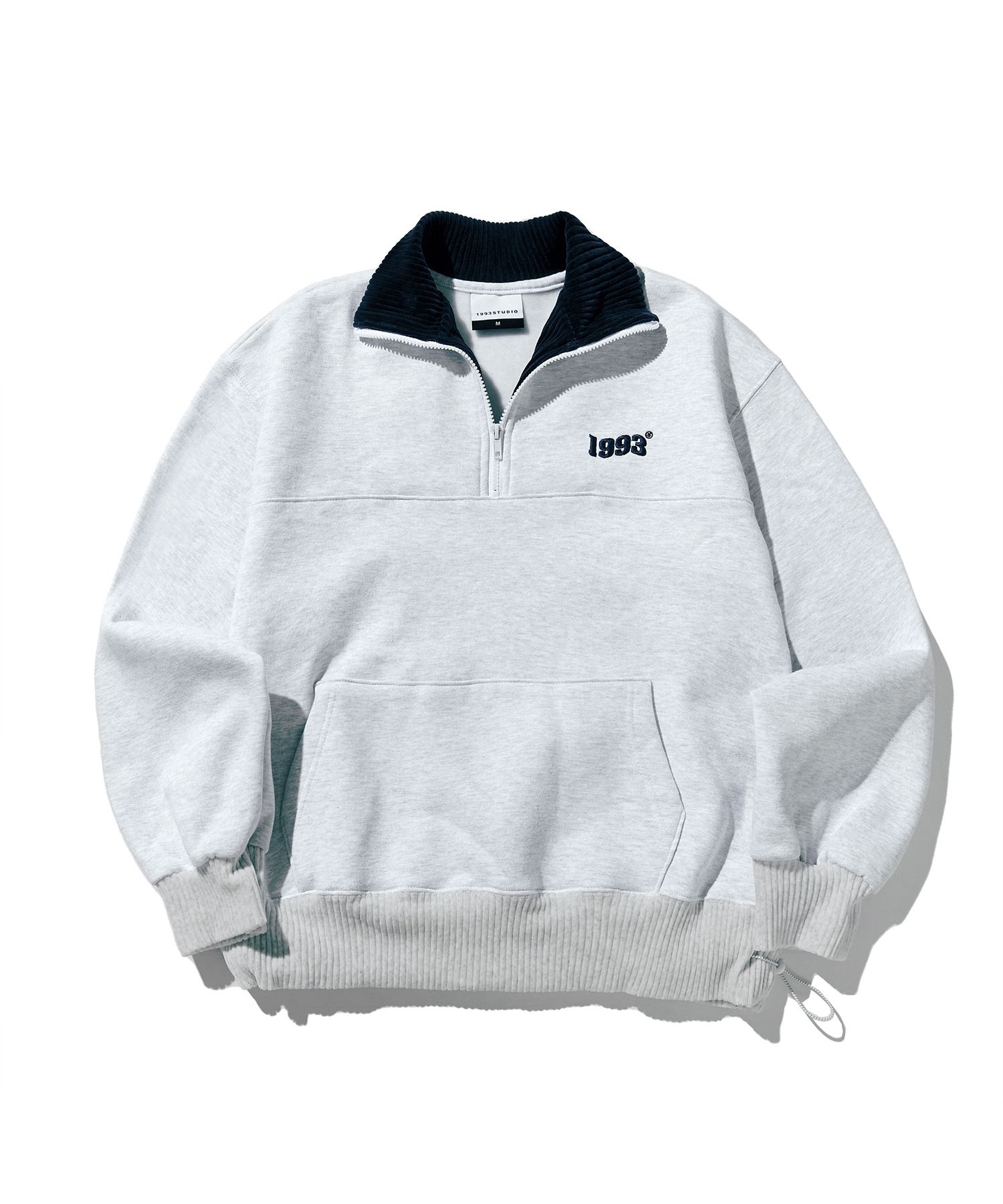 【1993studio】VINTAGE HALF ZIP-UP MUSINSA | 1993STUDIO Vintage Half Zip_Light Gray