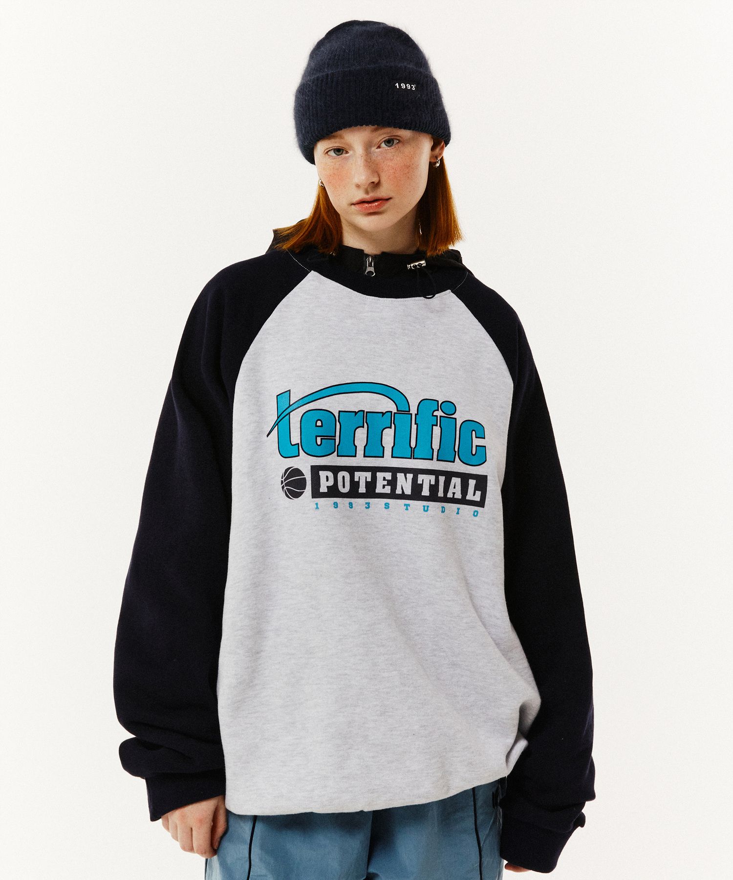 【1993studio】25SS★ Sincerity Color Raglan Sweatshirt MUSINSA | 1993STUDIO Potential Raglan Sweatshirt_Gray