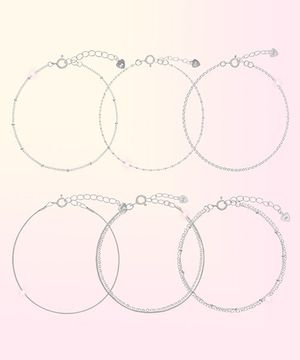 92.5 실버 스레드 팔찌