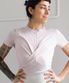 피마코튼 꼬임 반팔 티셔츠(라이트핑크)