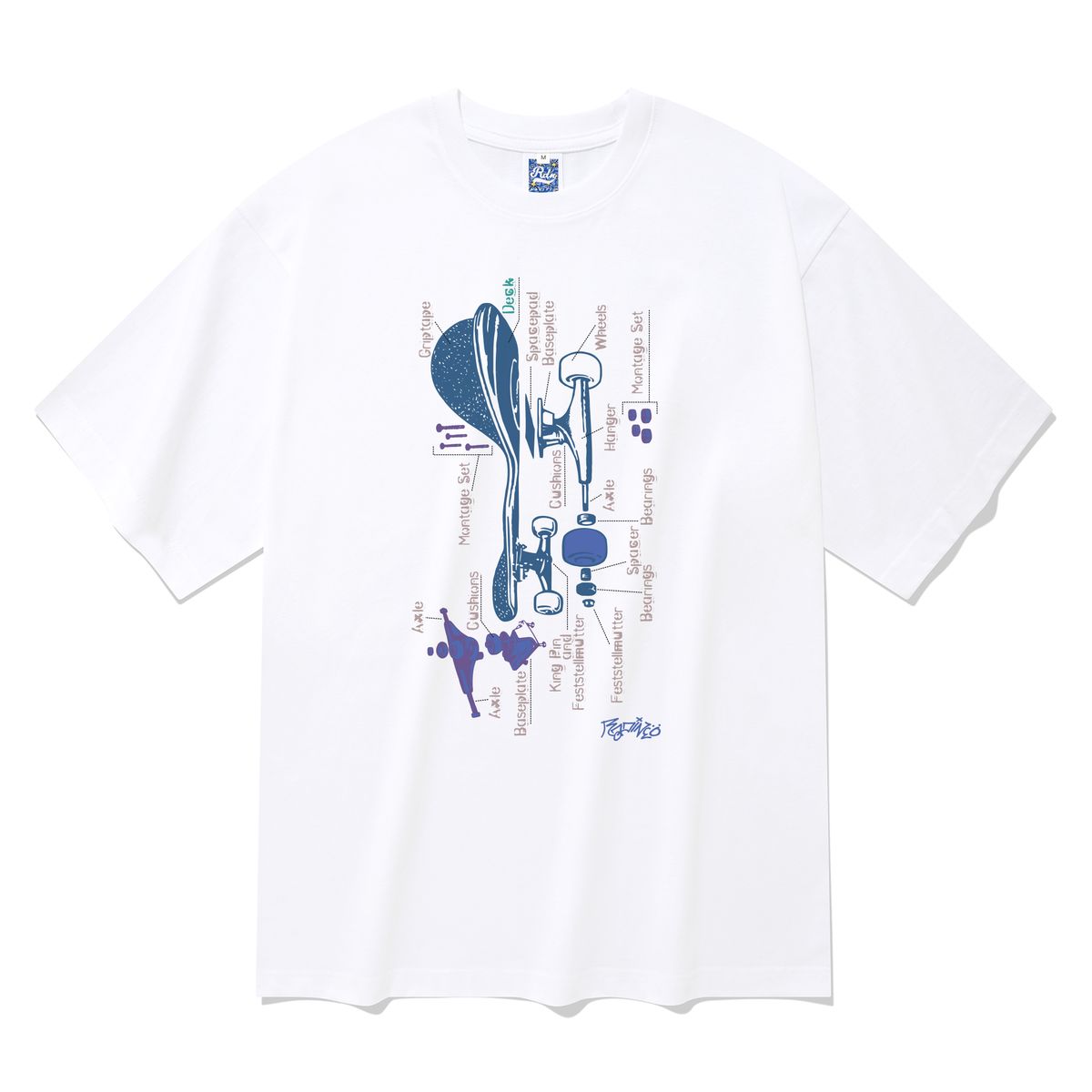 라디네오(RADINEO) 어셈블리 반팔 티셔츠 화이트