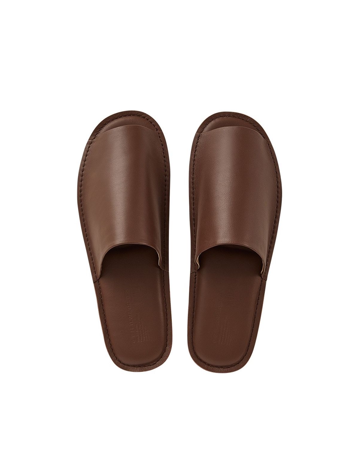 지비에이치 홈(GBH HOME) X GRANNYJEJE LEATHER SLIPPER BROWN (2 SIZE)