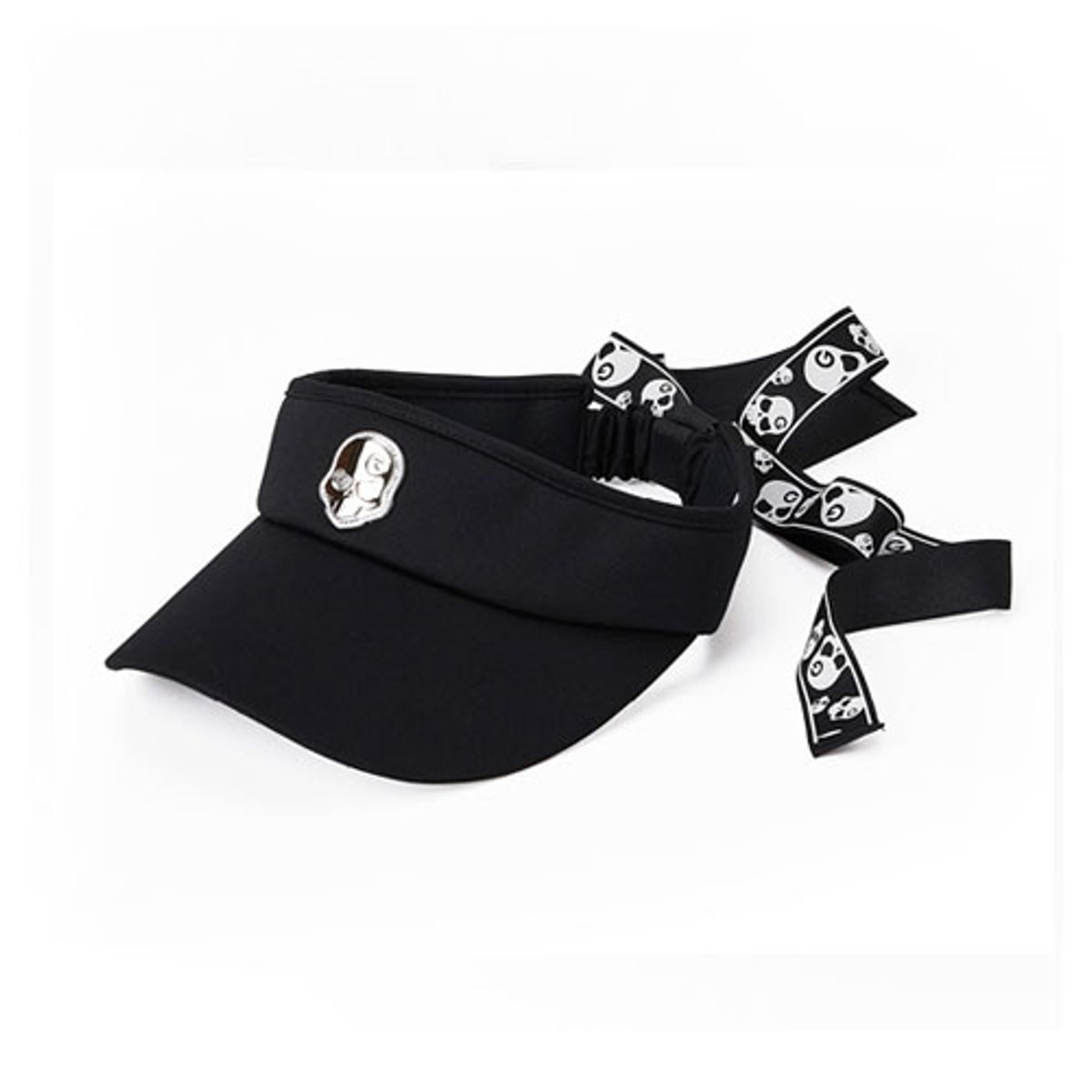 몬스터지(MONSTER G) WOMAN VISER CAP(여자 리본 썬캡) 블랙 MC22BV-68
