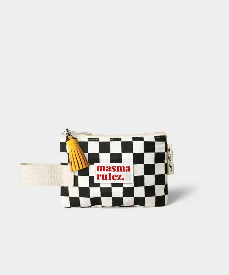 Mini strap pouch _checkerboard