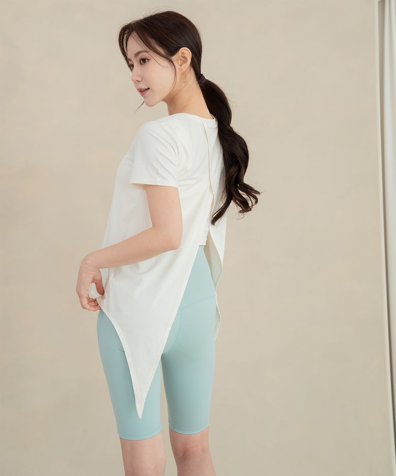 나일론 백슬릿 반팔티셔츠(오프화이트)