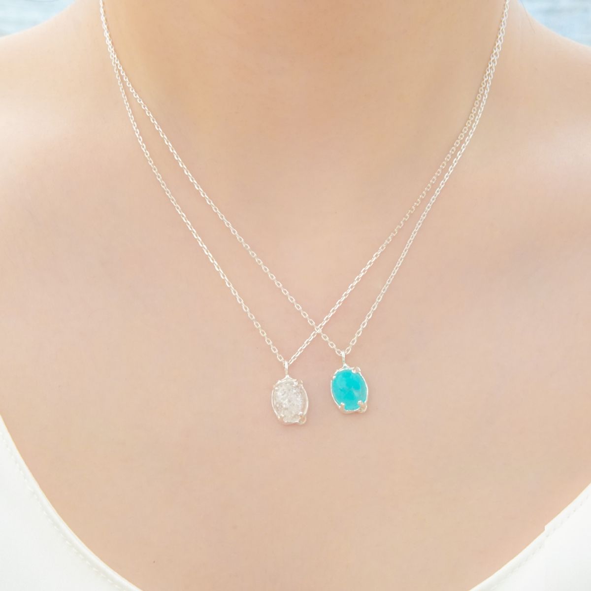 포스트루드(POSTLUDE) [SILVER] S OVAL ROUGH RESIN P N (2 COLORS)