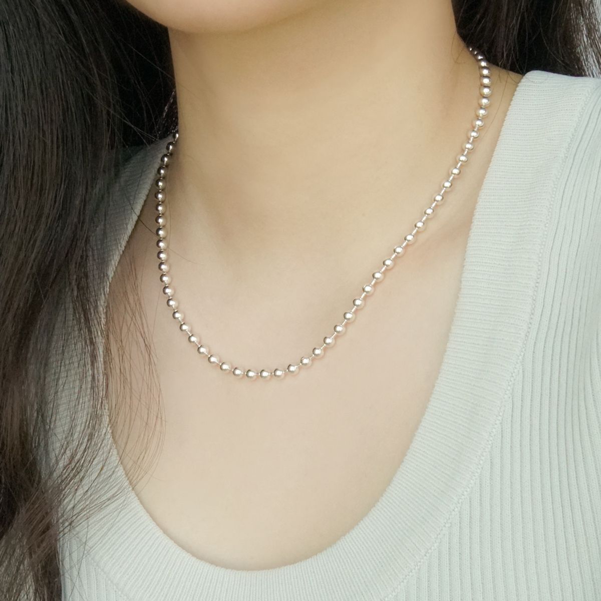 포스트루드(POSTLUDE) [SILVER] 4 SV BALL CHAIN N