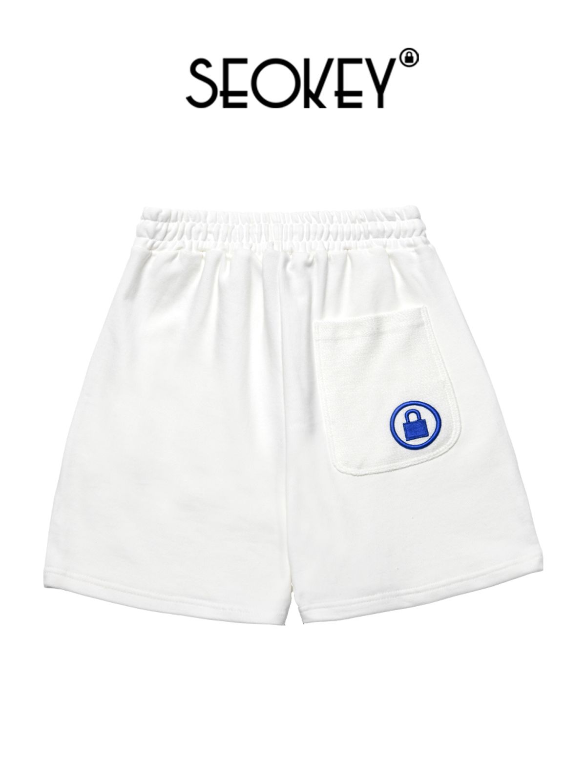서키(SEOKEY) 포켓 스웻 숏 팬츠(오프화이트)(남녀공용)