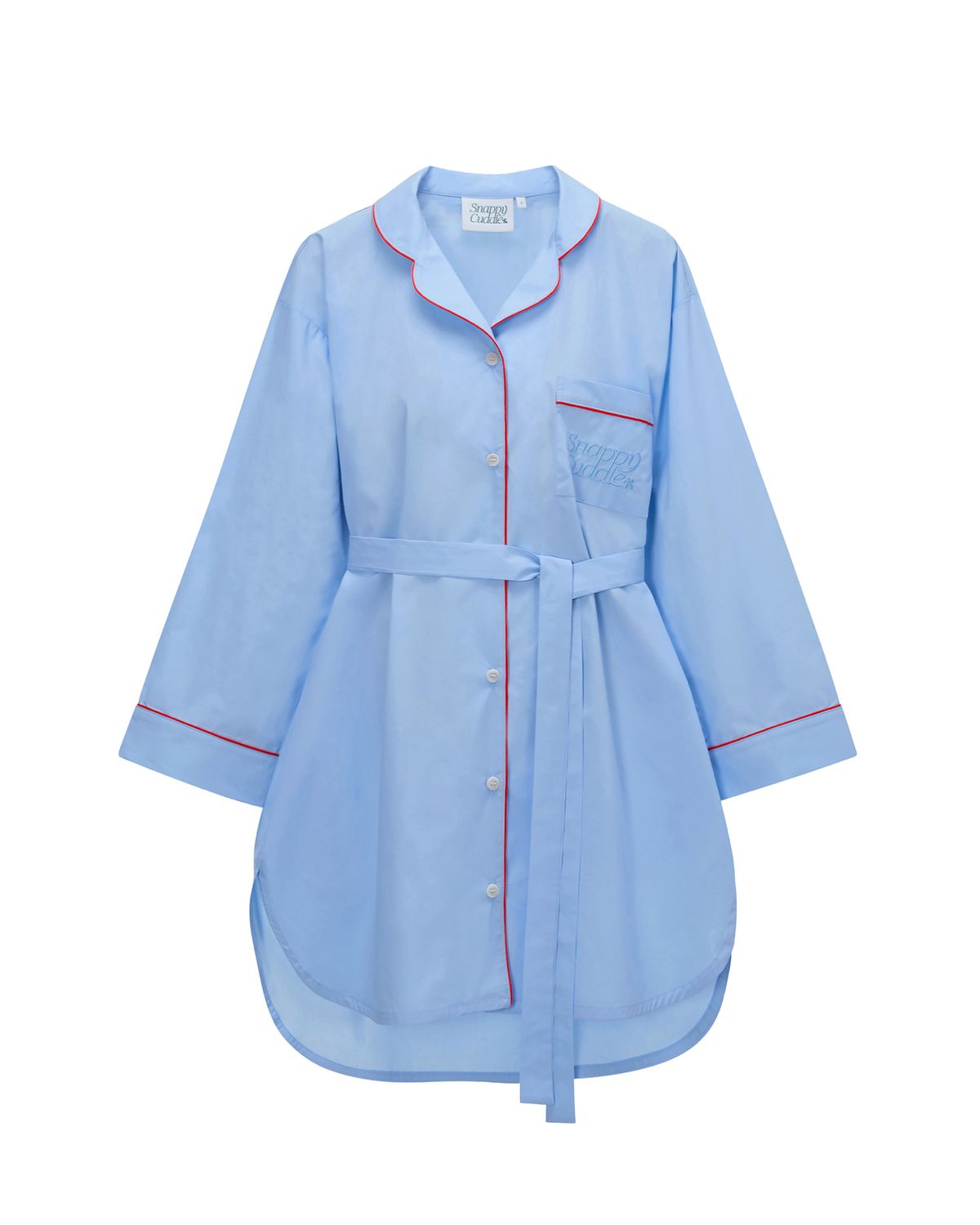 스내피커들(SNAPPY CUDDLE) Gentle Taste Long-shirts (Cerulean Blue)