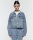 우먼즈 오버사이즈 데님 트러커 재킷 [라이트 인디고]