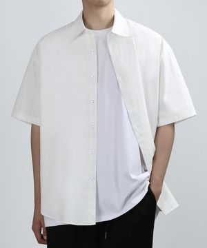 RUSTLE HALF OVER SHIRTS (WHITE)