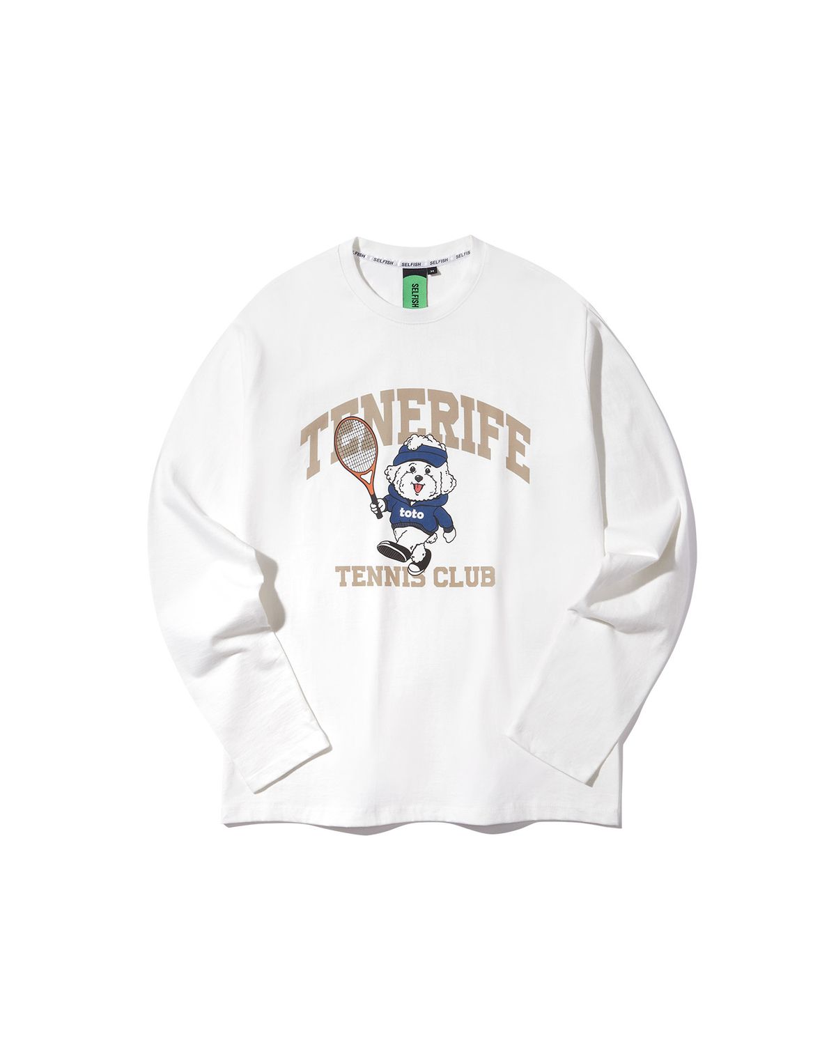 셀피쉬(SELFISH) S223TS17 테린이 토토 긴팔 티셔츠 (WHITE)