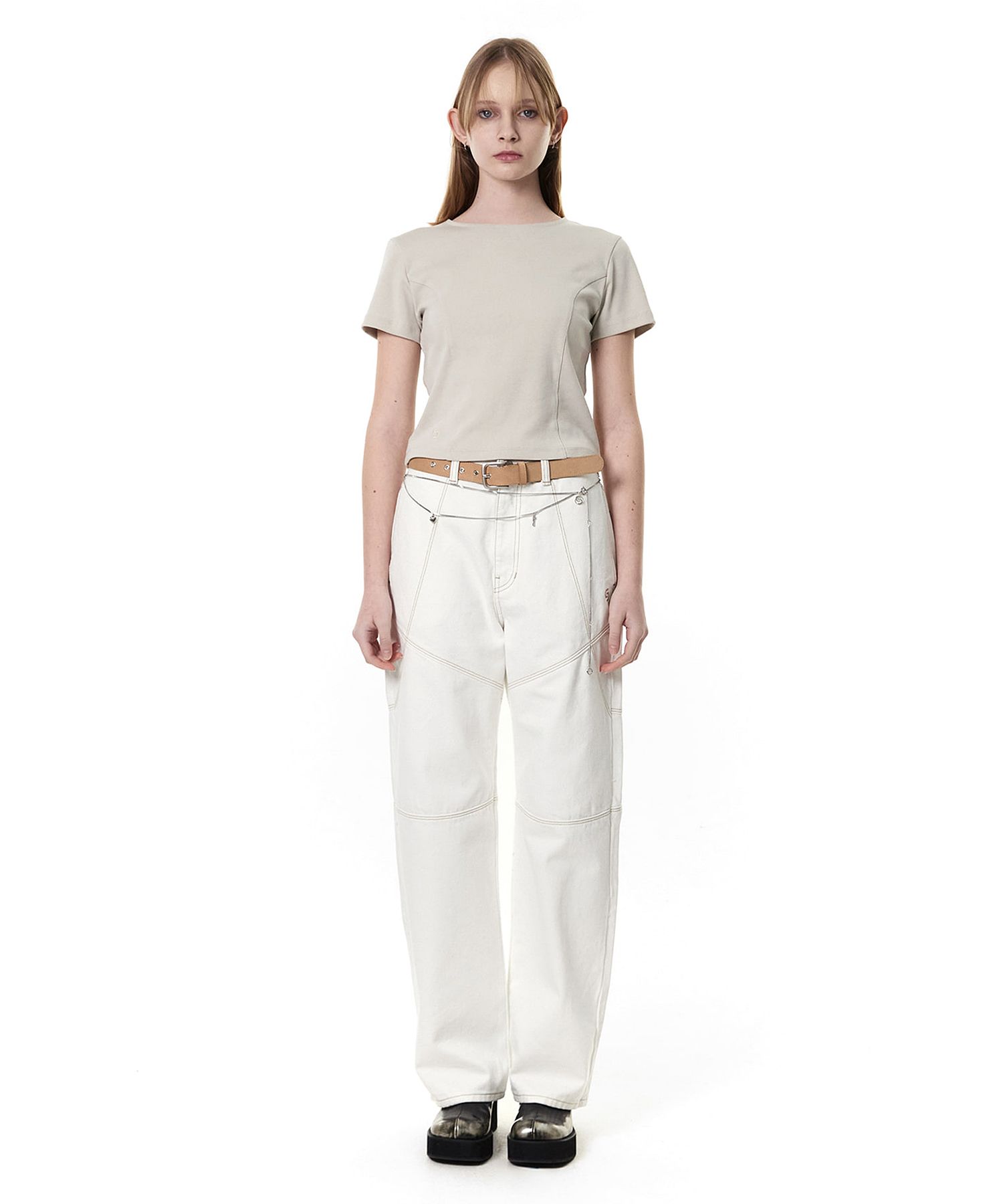 ★CERRIC★STITCH INCISION JEANS★92★White★韓国★大人気★ MUSINSA | CERRIC STITCH INCISION JEANS / WHITE