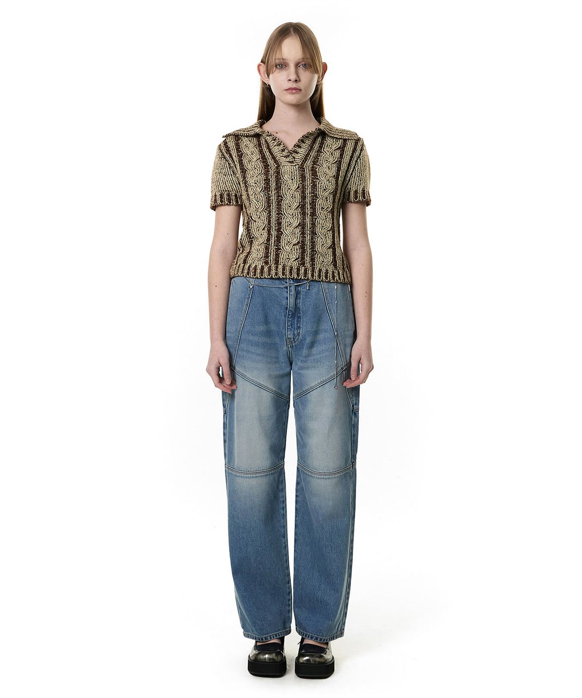 세릭(CERRIC) INCISION STITCH WASHING JEANS / BLUE