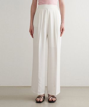 썸머 핀턱 와이드 슬랙스 - 아이보리