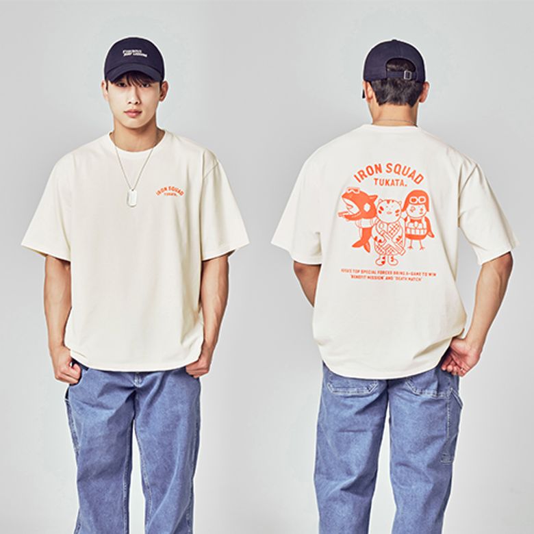 강철 패밀리 반팔 티셔츠