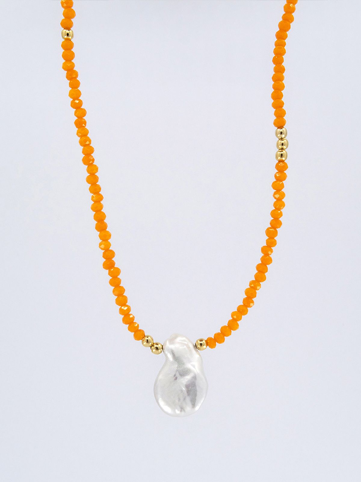 티에드(TIEDE) Coral Necklace (Orange)