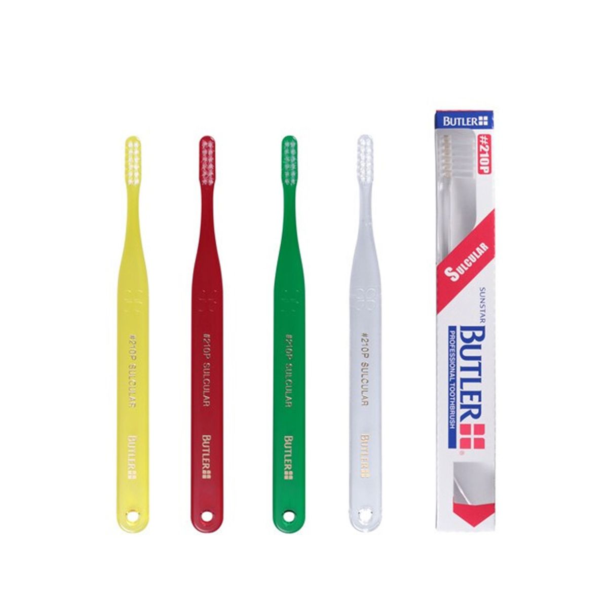 검(GUM) 두줄모 칫솔 4개입