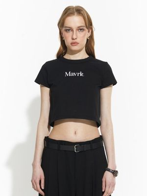 M-로고 크롭 티셔츠 [블랙]