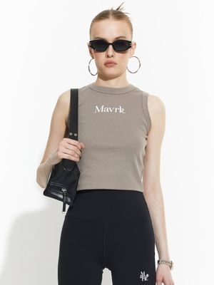 데일리 크롭 슬리브리스 [브라운]