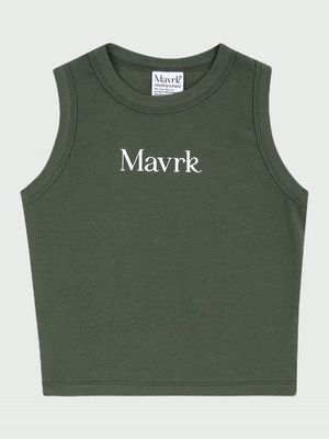 데일리 크롭 슬리브리스 [카키]