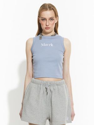 데일리 크롭 슬리브리스 [스카이블루]