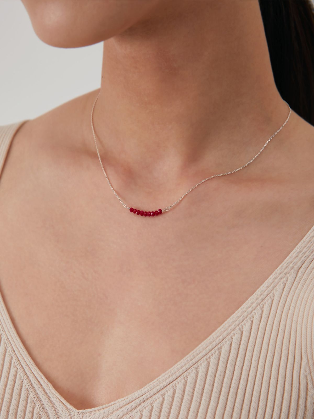 티에드(TIEDE) Raspberry Necklace (Red)