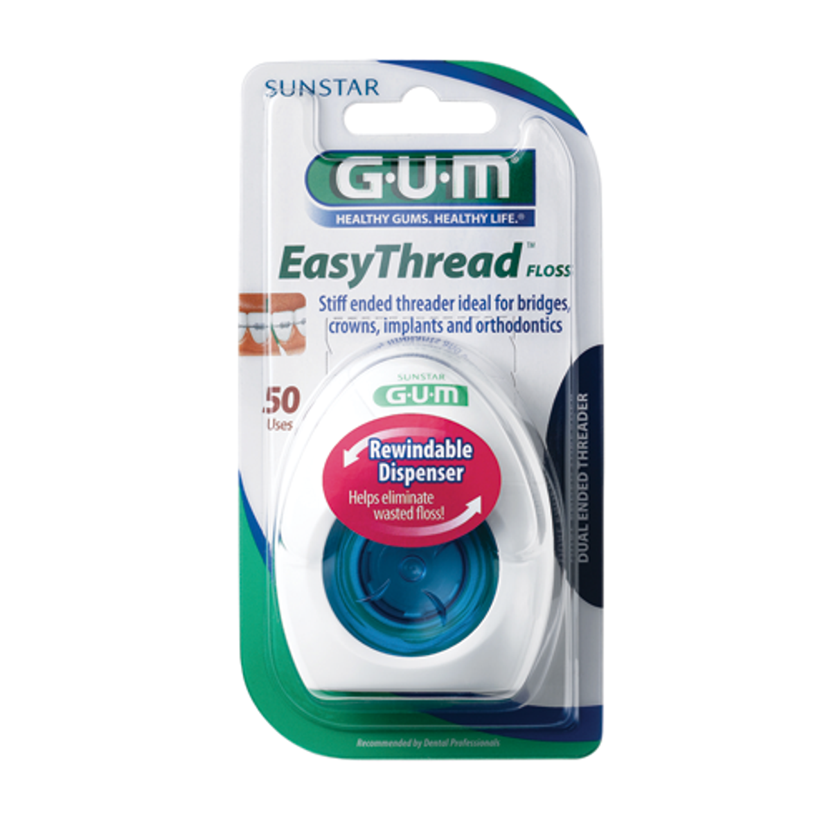 검(GUM) 슈퍼플 이지쓰레드 치과 교정 치실 3200B 3개