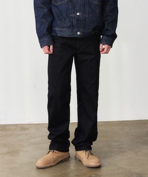 DEN0655 crease chino pants (black)