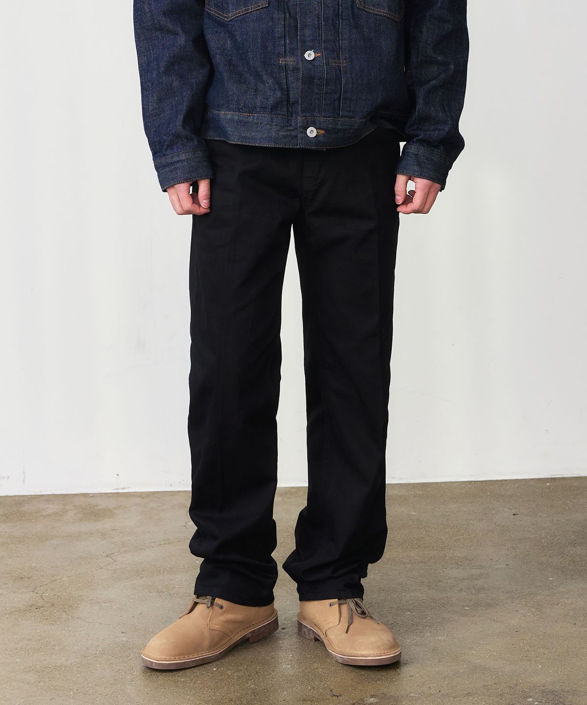 덴메이드(DENMADE) DEN0655 crease chino pants (black)
