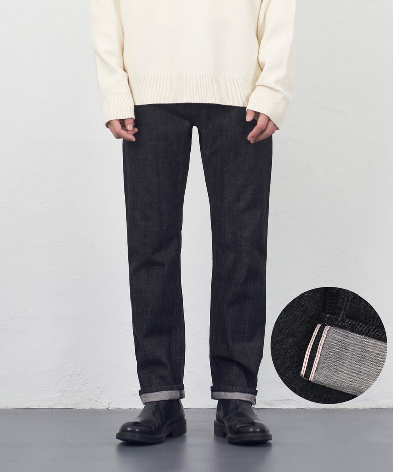 DEN0041 one black selvedge[straight long fit]