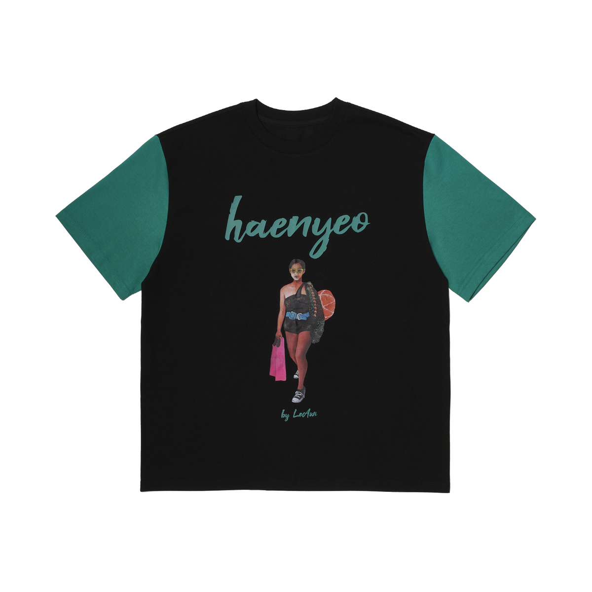 르아위(LEAWI) JAEYI-H TSHIRT green
