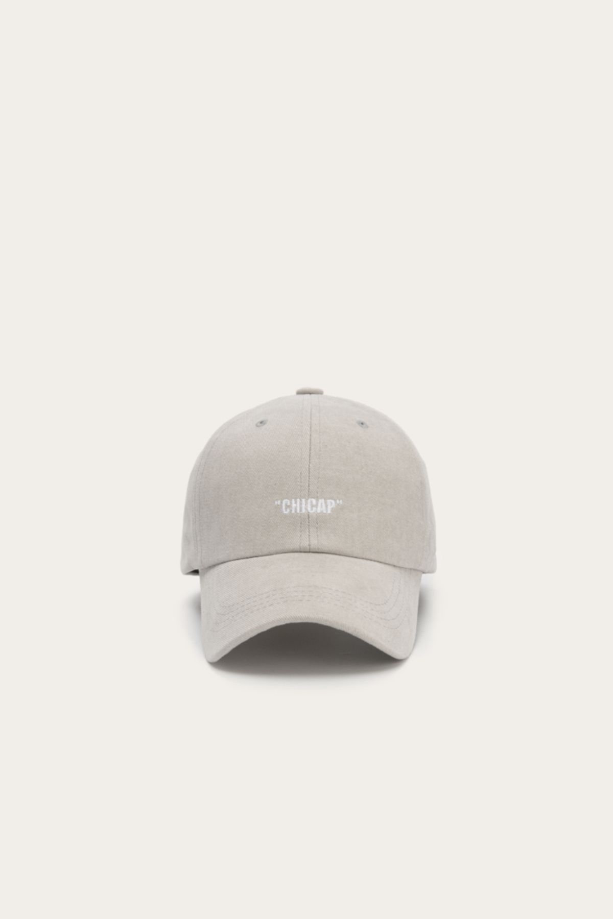 시캡(CHICAP) 카치온 로고 워싱 캡 모자