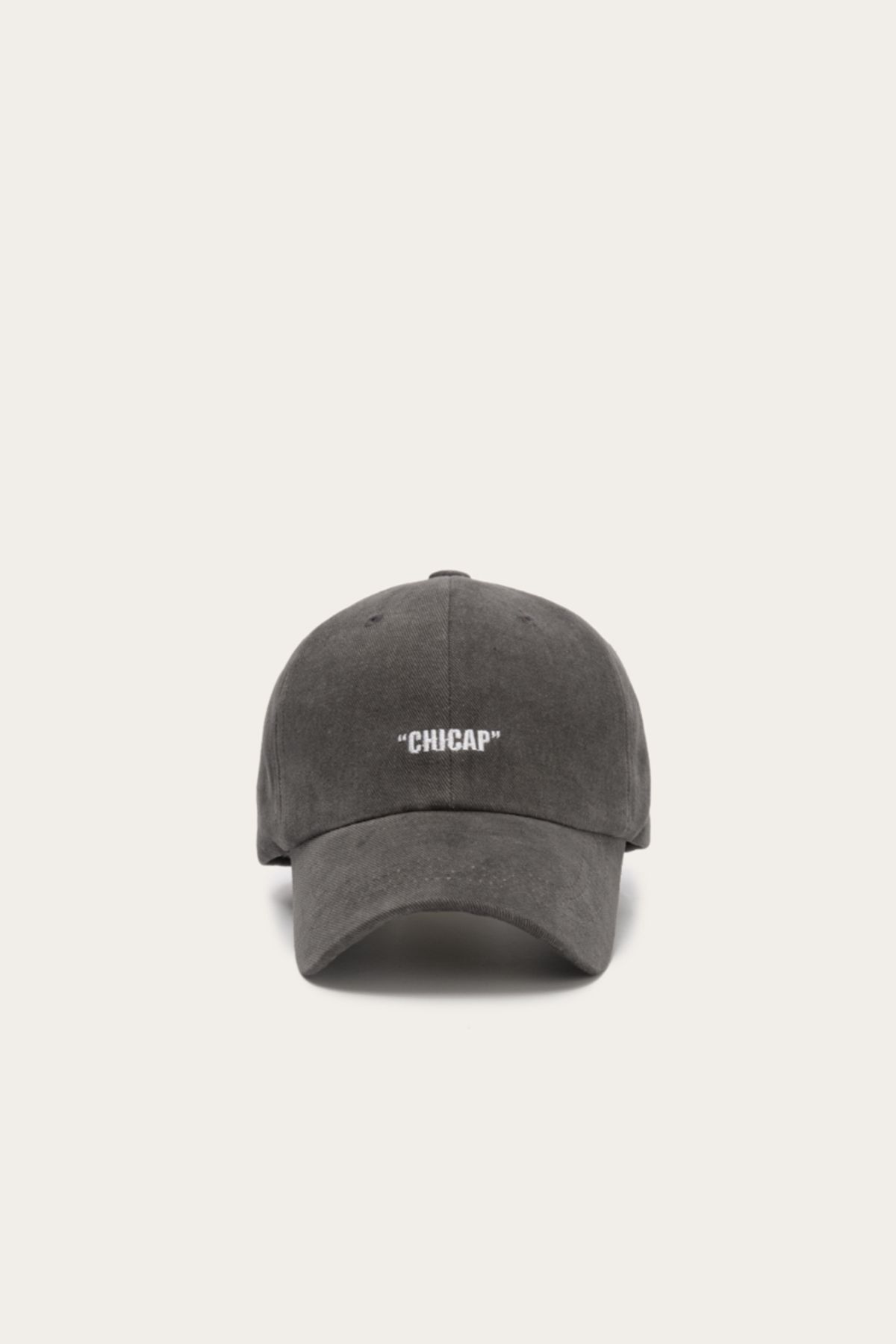 시캡(CHICAP) 카치온 로고 워싱 캡 모자