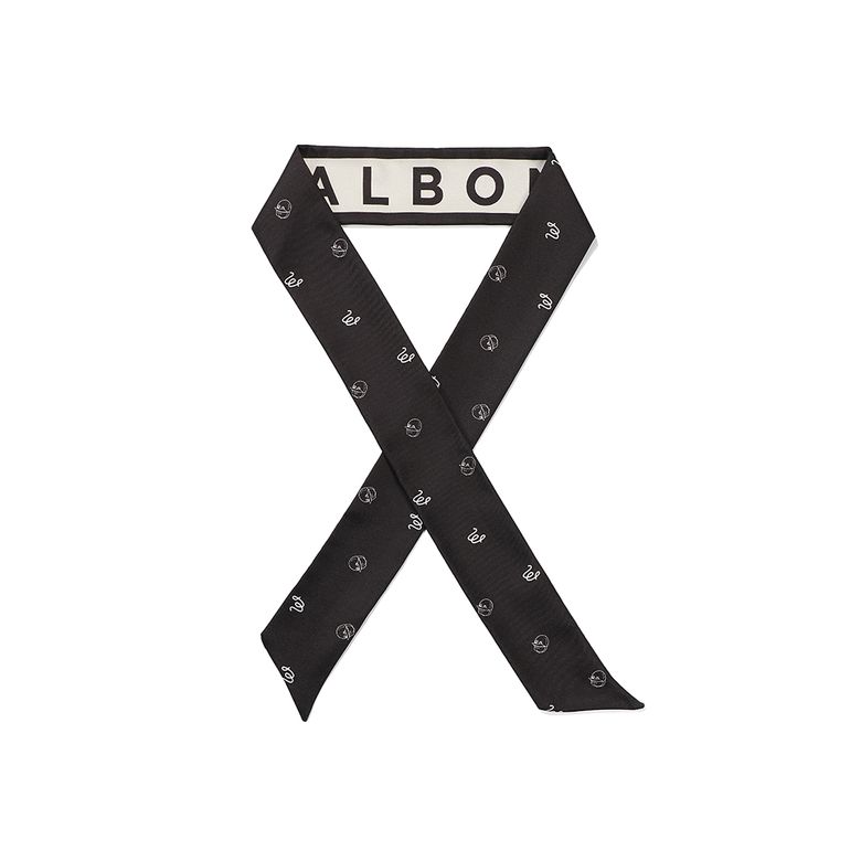 실크 스카프 BLACK