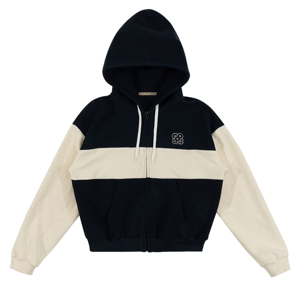 아웃 오브 트렁크(OUT OF TRUNK) Color Block Hoodie Zip Up (Navy)