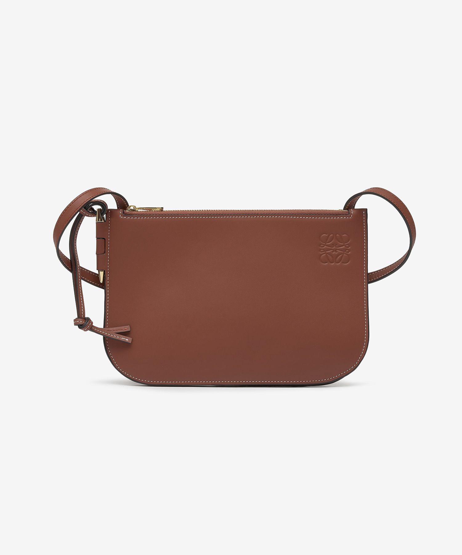 MUSINSA | LOEWE Gate Double Zipper Crossbody Bag - Brown