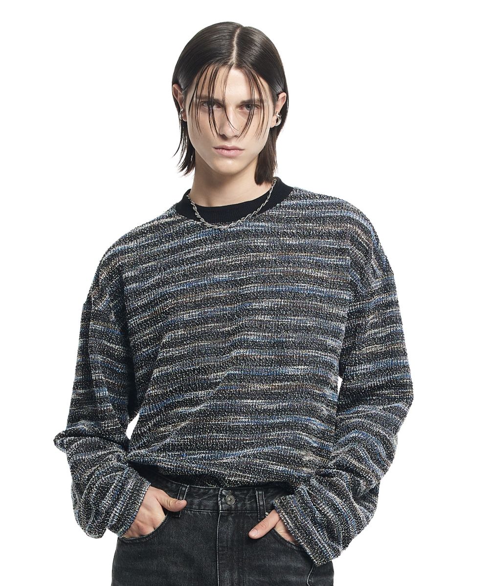 【MAISON MINED】20FW★ MIXED BOUCLE KNIT LONG SLEEVE MUSINSA | MAISON MINED MIXED BOUCLE KNIT LONG SLEEVE BLUE