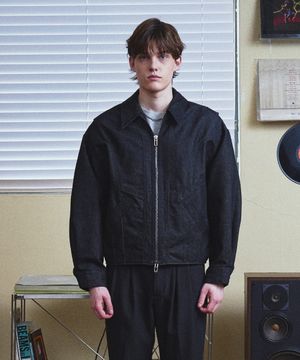 LUSTER COMEOUT DENIM TRUCKER BLACK