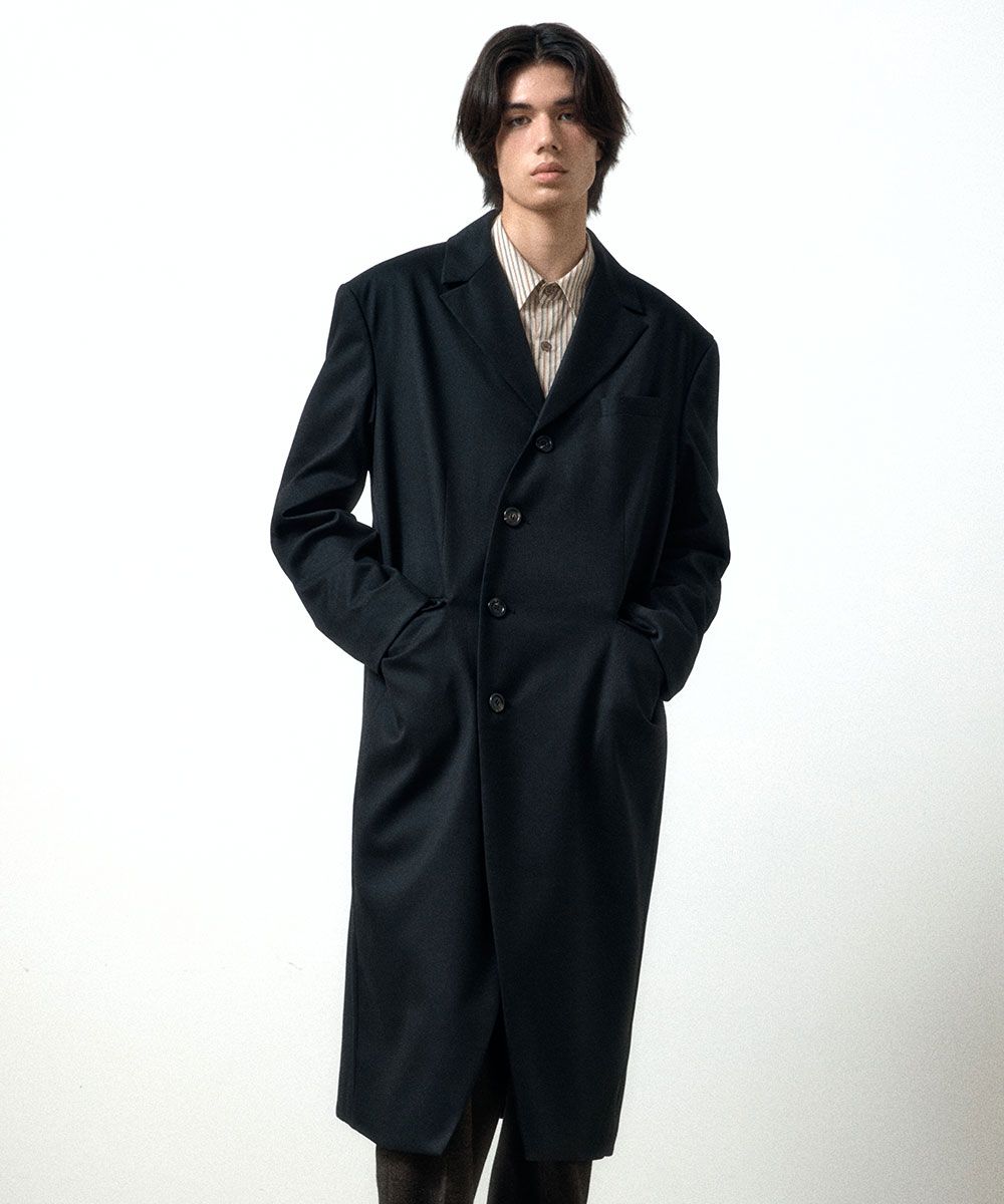 【MAISON MINED】23FW★ PROSECCO HILL CURVE TR COAT MUSINSA | MAISON MINED PROSECCO HILL CURVE TR COAT BLACK