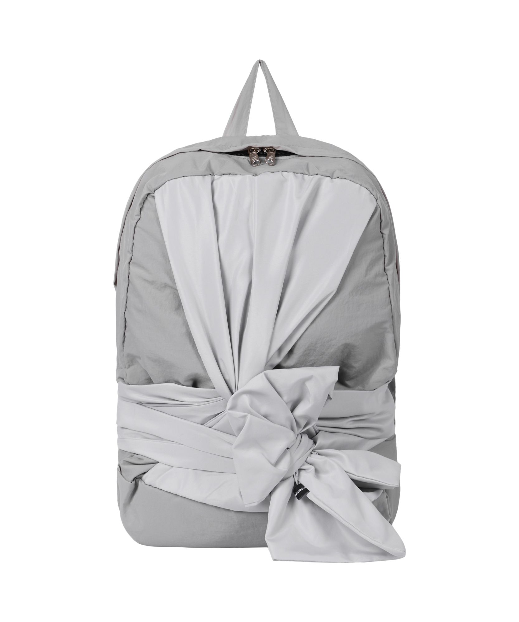 MUSINSA | IUGAMAKARAS Knotted Backpack Type A (Nylon-Silver)